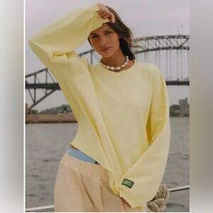 Daily Drills Unisex Crewneck In Lemonade Yellow Size M/L